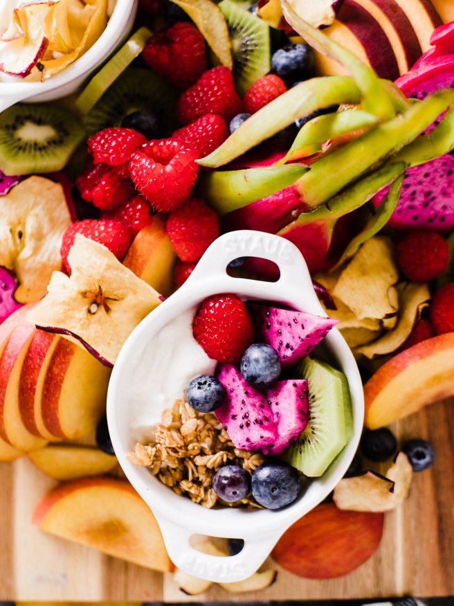 A Yogurt Bar with your children's favorite fruits and toppings is the perfect way to have a special after school snack waiting for them, that doesn't take too much effort to throw together! 