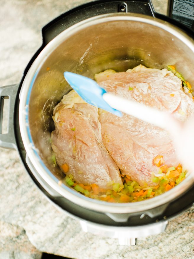 Instant Pot Chicken and Dumplings soup, is the perfect way to ring in the fall season. Cooking Chicken and Dumplings in the instant pot, make for amazing dumplings and the chicken is so tender! 