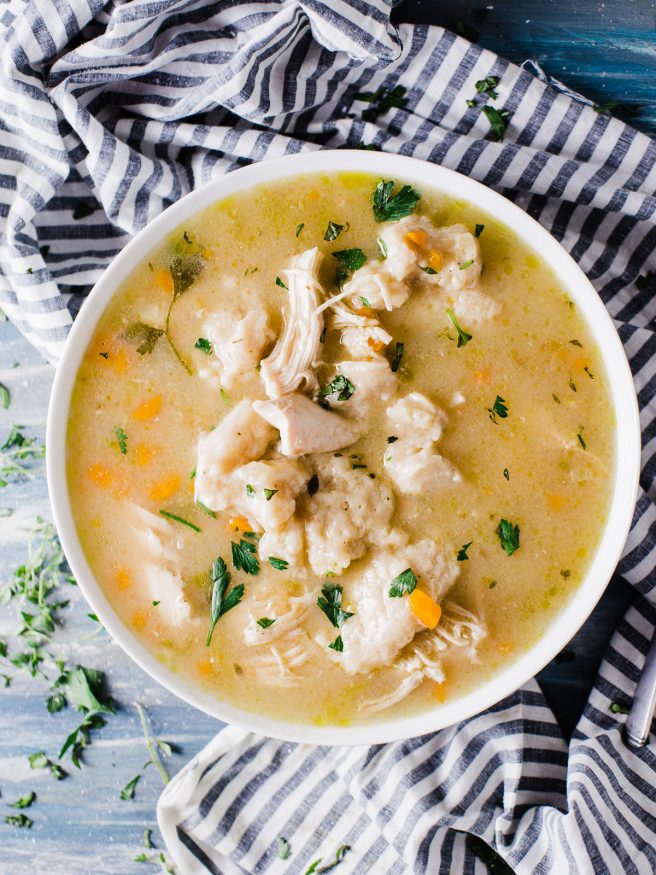 Instant Pot Chicken and Dumplings soup, is the perfect way to ring in the fall season. Cooking Chicken and Dumplings in the instant pot, make for amazing dumplings and the chicken is so tender! 