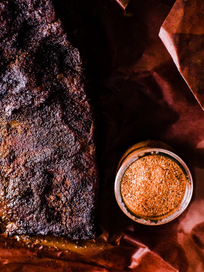 Low and Slow Smoked brisket with a simple pepper based Tesxas style rub. This is the perfect beginner recipe to get into brisket!