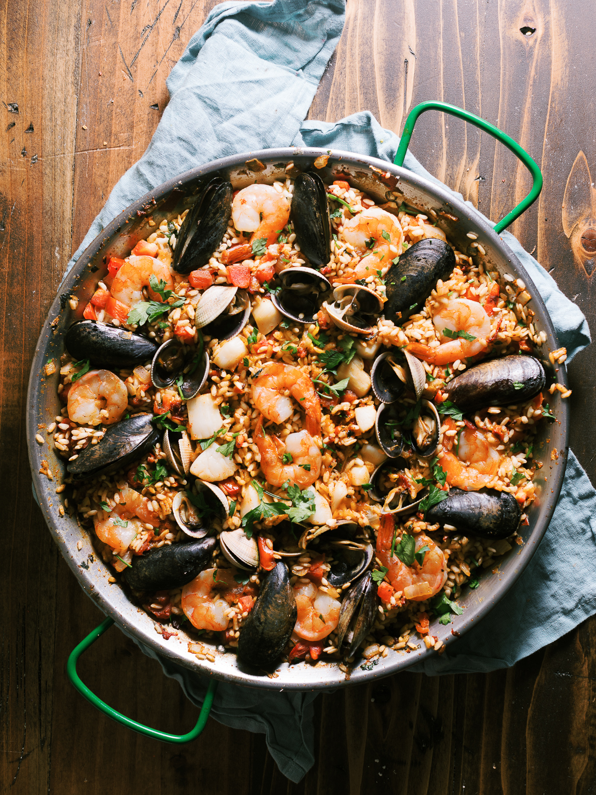Spicy Seafood Paella - Dad With A Pan