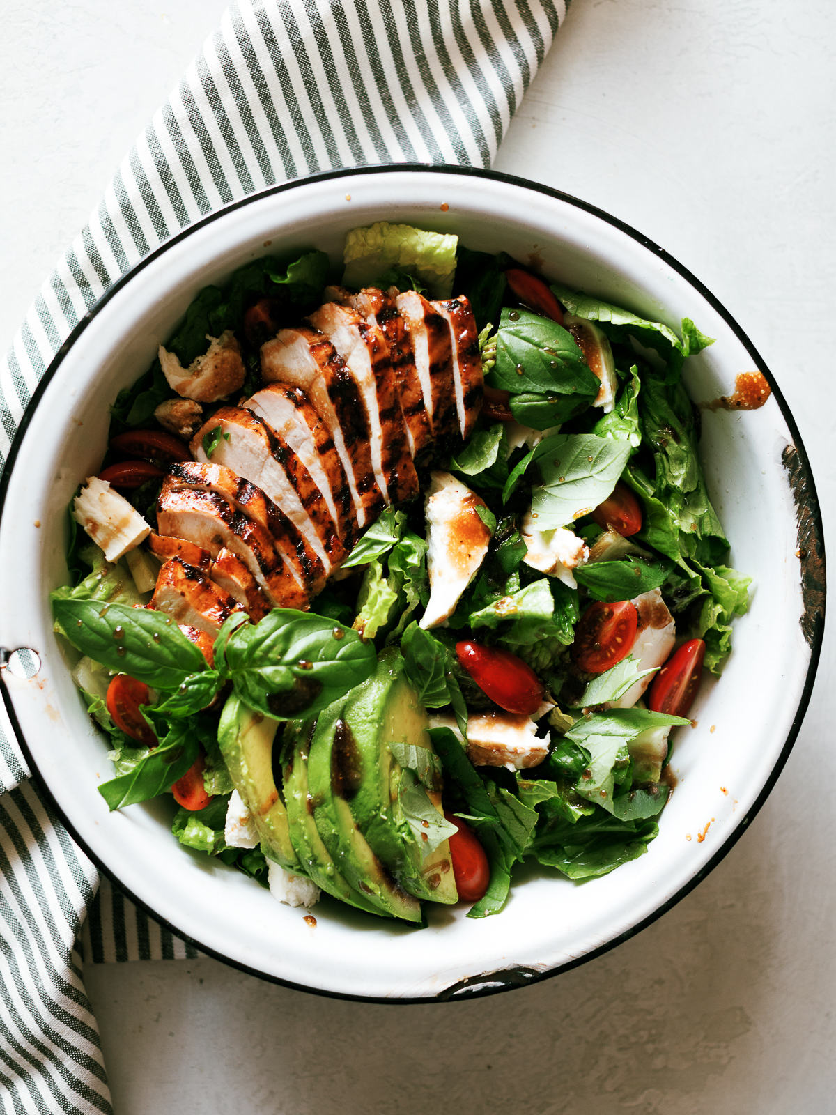 Grilled Chicken Caprese Salad - Dad With A Pan
