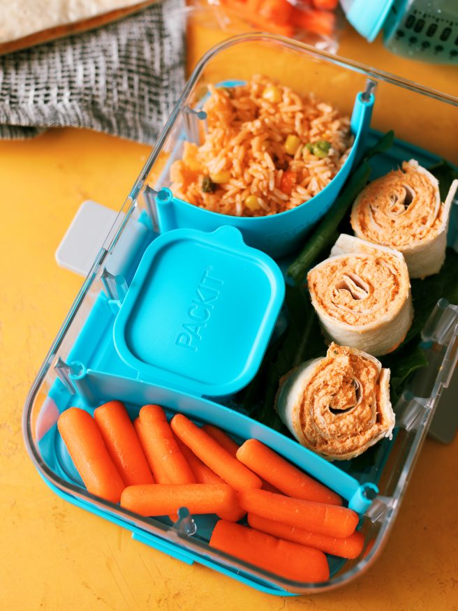 Figuring out an easy back to school lunch for kids in different phases is a little tricky. I think I’ve nailed it with these chicken enchilada snackers that both of my kids love!