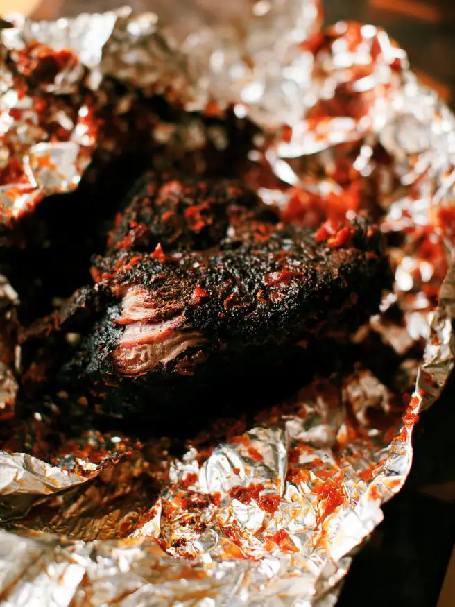 Smokey Barbacoa cooked low and slow on my weber kettle. Makes great barbacoa tacos and anything else your imagination and come up with!
