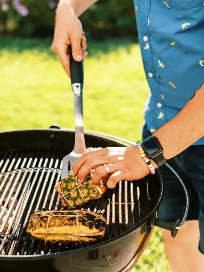 I put a fun twist on your traditional teriyaki salmon by grilling it on pineapple bark to give it the summer vibe that you need to try!