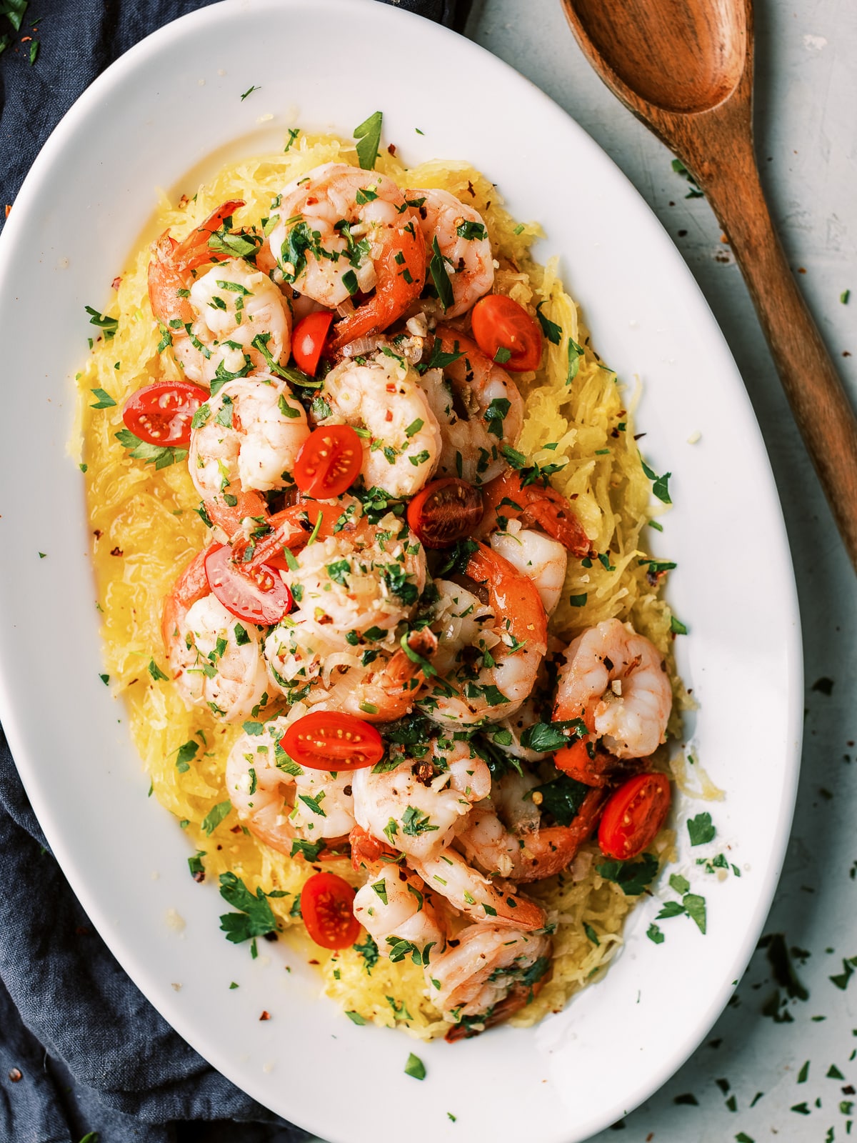 Shrimp Scampi With Spaghetti Squash - Dad With A Pan