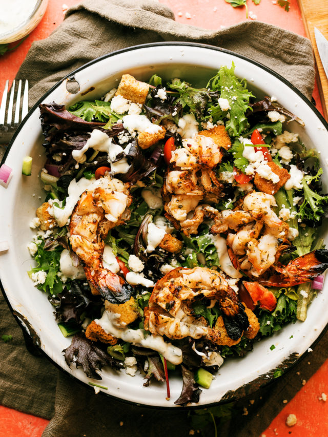 Grilled Shrimp Salad with Chili Lime Dressing - The Defined Dish