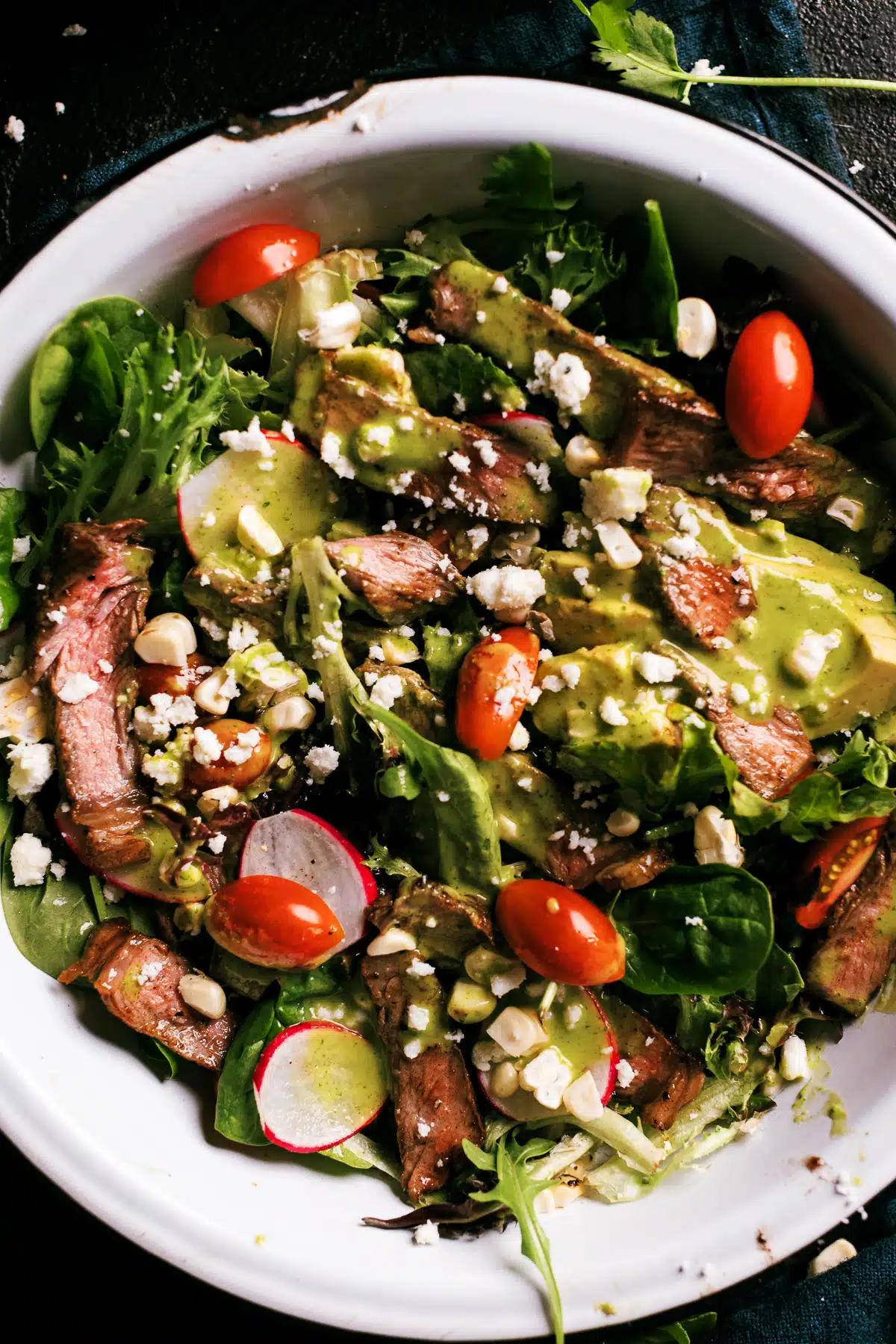 SEARED STEAK SALAD WITH CILANTRO LIME VINAIGRETTE