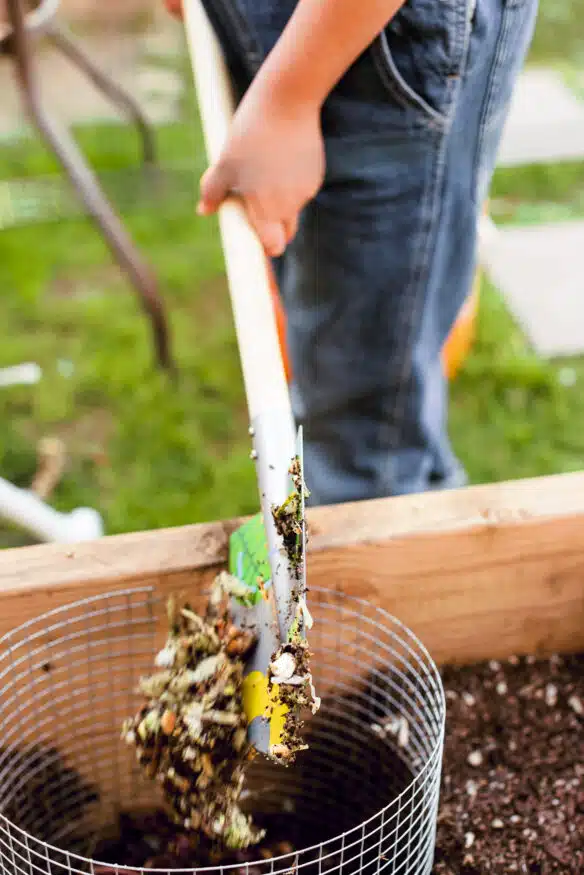 A Keyhole garden is a style of raised bed that has built in composting, and creates a sustainable ecosystem that your plants will thrive in