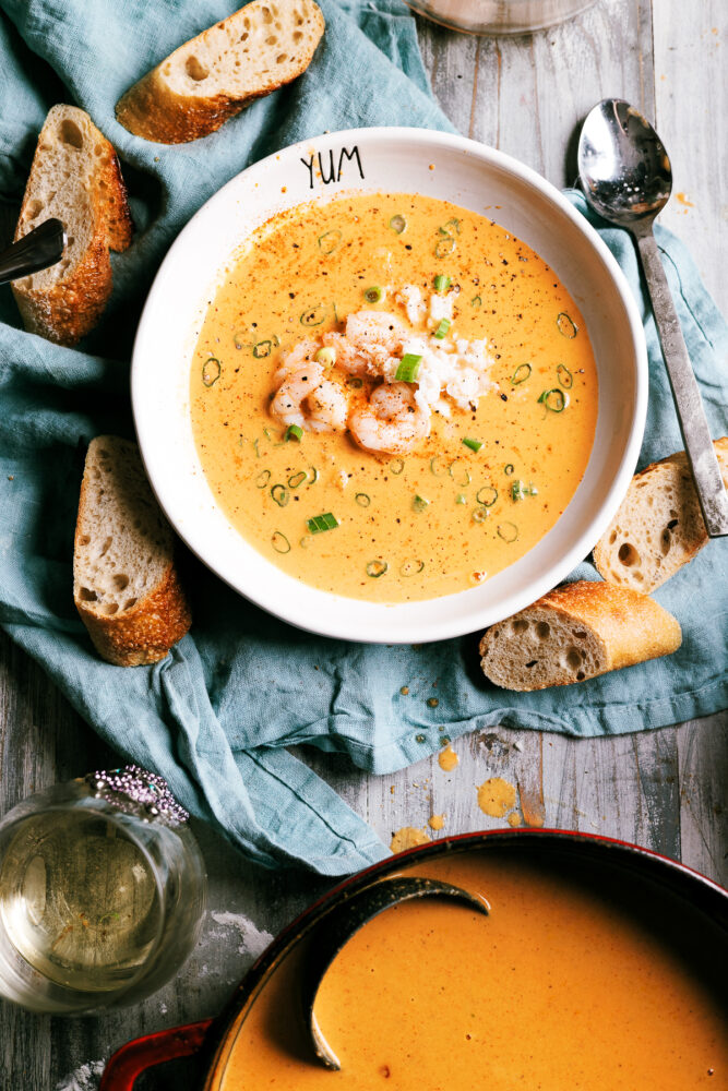 Rich, creamy crab and shrimp bisque with tender seafood, velvety broth, and bold flavor. Perfect for cozy dinners or special occasions.